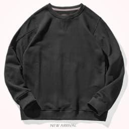 Autumn New American Retro Heavyweight Solid Color Sweatshirts Men's Simple Pure Cotton Washed Pullover Knitted Casual Sportwear
