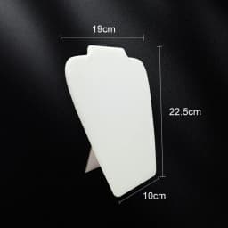 White PU Leather Jewelry Display Stand for Rings Earrings Necklaces - Store Window Counter Showcasing Rack for Jewelry Props