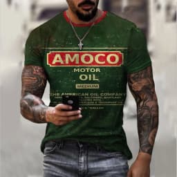 New Arrives Men's Tshirt Lemans Car Vintage Pattern T shirts Summer Oversized Casual Tees Mens Short Sleeve Tops Men Clothing