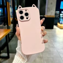 Cute 3D Ears Clear Case For iPhone 17 16 15 14 13 12 11 Pro Max 8 7 Plus SE 17promax Cartoon Bear Pendant TPU Cover Shell