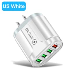 4 Ports USB Charger Quick Charge 5.1A 48W Phone Adapter For iPhone Xiaomi EU/US Plug Portable Wall Mobile Fast Charger