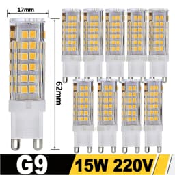 10Pcs G9 LED Light 7W 9W 12W 15W 18W AC 220V 230V G9 LED Lamp LED Bulb SMD 2835 LED G9 Light Replace 30/40W Halogen Lamp Light
