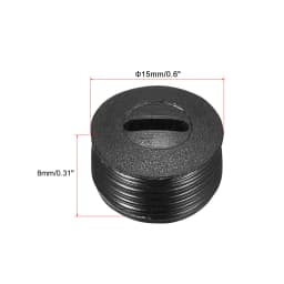 6/10/20Pcs Black Plastic Screw Carbon Brush Holder Caps Case Dia 10mm/12mm/13mm/14mm/15mm/16mm/18mm/20mm/22mm Brush Cover