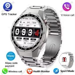 2026 New Smart Watch Men AMOLED Screen GPS Motion Track Heart Rate Blood Pressure Bluetooth Call SmartWatch IP68 Waterproof Ht22