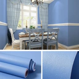 Solid Color Stickers Self-adhesive Waterproof PVC Bedroom Dormitory Wardrobe Wall Renovation Wallpaper DIY Home Decor