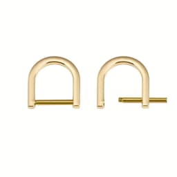 2pcs D-Rings Screw in Shackle Horseshoe U Shape D Ring for DIY Leather Strap Craft Purse Replacement Accessories