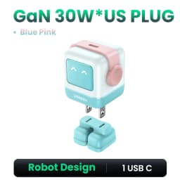 【US Plug】UGREEN 65W 30W GaN Charger Robot Design PD3.0 Fast Charger QC4.0 3.0 PPS for iPhone 18 17 16 Pro Macbook Laptop Table