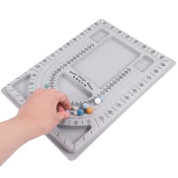 1pcs Gray Flock Beads Tray Design Boards Kit Measurement Compartment Beads Beading Jewelry Making Craft Tools Accessories