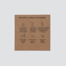 50PCS 9 Languages 6.5x6.5cm Square White Brown Care Instructions Custom Insert Card For Jewelry DIY Packaging Supplies Wholesale