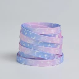 Stars Moon Shoelaces for Sneakers AF1 Gradient Classic Flat Shoelaces Rainbow Shoe Laces with Stars Cosmic Milky Print Strings