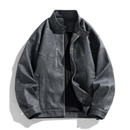 American Style Stand Collar Faux Leather Jacket Men Trend Motorcycles Casual Outwear Male Autumn Winter Loose Moto Biker Coats