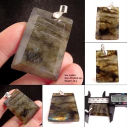 Stone Craft Natural Labradorite Raw Stone Polishing Geometric Shape Crystal Labradorite Pendent Exquisite Natural Training Stone