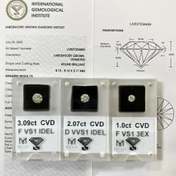 COSFIX 0.3-5ct Round Lab Grown Diamond HPHT IGI Certificate 3EX D/F Color VVS1 Clarity Diamond Gems