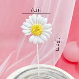 1set Resin Daisy Cake Topper Multi Size Daisy Flower Balloons for Girl‘s Birthday Party Cake Decorations Wedding Cake Decor