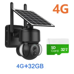 SHIWOJIA Outdoor Camera 4G / Wifi Solar Powered 7500mAh Battery with 5W Solar Panels 4MP Color Night Vision Wireless Garden CCTV