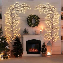 USB Powered Willow Vine Lights 72/96 LED Bendable Branch Lights Indoor Decorative Lighting for Christmas Halloween Easter