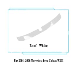 For 2001-2006 Mercedes-Benz C Class W203 Sedan Rear Trunk Lid Spoiler Rear Window Roof Spoiler Wings ABS Plastic Adjustment Kit