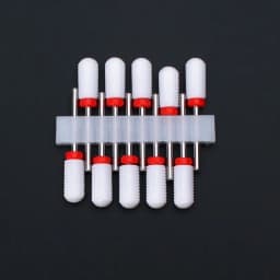 10pcs Ceramic Nail Drill Bits Set Milling Cutter for Electric Manicure Bit Flame Corn Files Pedicure Machine Polish Accesoires
