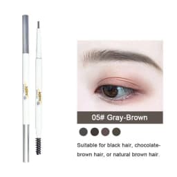 Thin-Head Double-Ended Eyebrow Pencil – Waterproof, Long-Lasting, Auto-Rotate, Brush Tip, Contour, Natural, Certified, Unisex