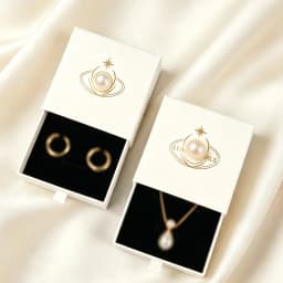 8*8/6*6cm 10PCS Free Custom Logo Paper Box Necklace Ring Box With Sponge Drawer Box Personalized Exquisite Jewelry Packag Pack