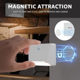 Night Lamp With Motion Sensor Rechargeable USB Wall Light LED 3 Mode Linkage Magnetic For Bedroom Bedside Stair Lights
