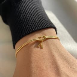 Custom Initial Love Knot Bracelet, Dainty Stainless Steel Couple Snake Chain Infinity Knot Bracelet Set, Handmade Christmas Gift
