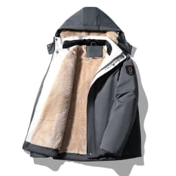 Windproof Warm Lamb Fleece Parkas Outerwear Mens Plus Size Cargo Cotton Jacket Windproof High Quality Hickened Padded Jacket