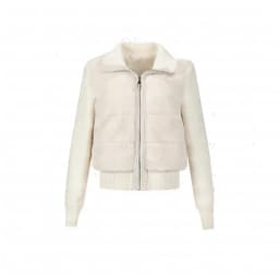 Warm Knitted Short down Jacket 2024 Winter New Design White Mink Fur Insert Cotton Women's Outerwear Stylish Commute Style