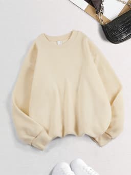 2026 Winter Womens Solid Hoodies Basic Warm Fleece Sweatshirt Soft Breathable O-Neck Pullover Casual Oversize Female Clothes