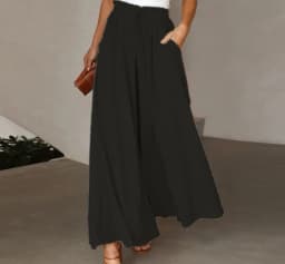 Spring and Summer Women's Trousers Elastic Waist Solid Color Fashion High Waist Simple Versatile Basic Pants
