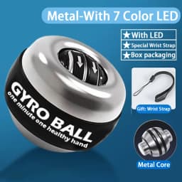 Power Wrist Hand Ball Trainer Ball Wrist Strengthener Gyro Self-Starting Forearm Trainer Gyro Ball for Strengthening Muscles