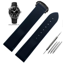 20mm 22mm Curved End Rubber Watchband For Hamilton Kaki Frogman H777050 H778050 Strap Diving Silicone Watch Band Bracelet