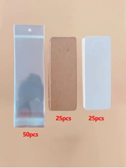 Keychain Necklace Paper Display Holder Keyring Organizers Cards Transparent Self-Sealing Bags for Making Packaging Findings