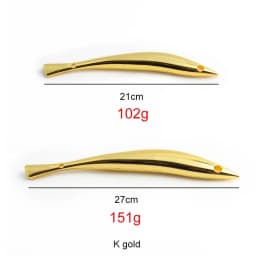 1/5/10PCS K Gold 21/27CM Fish Shape Metal Bag Handle Frame For Wristband Handbag Handles Purse Shoulder DIY Bags Accessories
