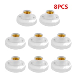 1-10PCS E27 Screw Cap Socket White Ceiling Light Lamp Bulb Fixing Base Stand Light Bulb Holder Spiral LED Bulb Base