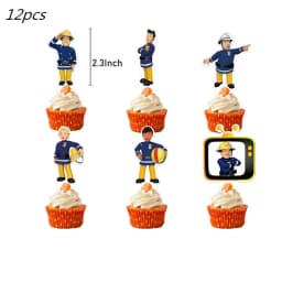Fireman Sam Theme Happy Birthday Party Supplies Background Banner Paper Cup Plate Napkins Kids Boys Favor Balloons Decorations