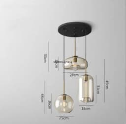 Art Industrial Retro E27 Glass Pendant Light Nordic Loft Chandelier Kitchen Restaurant Minimalist Hanging Lamp Suspension LED