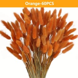 60pcs Dried Flowers Rabbit Bunny Tails Grass Mix Bouquets Wedding Party Decoration Natural Fluffy Lagurus Ovatus Boho Home Decor
