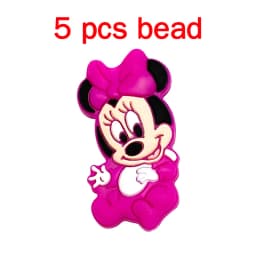 5pcs Silicone Cartoon Beads Pacifier Chain Baby DIY Care Pacify Accessory Adornment