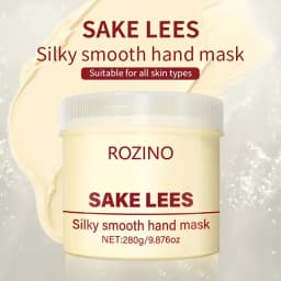 280g Large Capacity Wine Lees Silk Hand Mask (100 Free Gloves Included) - Hypoallergenic Moisturizing and Brightening Formula, Suitable for Rough, Dry, and Peeling Hands, Improves Fine Lines and Dark Spots, Suitable for All Light Beige Skin Tones, Hand Moisturizing Cream
