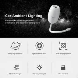 USB Galaxy Projector Night Light Car Mood Light Cool Stuff For Bedroom LED Starry Star Lamp Party Home Gaming Decor Saturn