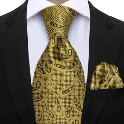 Men's 2pcs Paisley Tie Set Luxury Wedding Blue Brown Grey Necktie Handky Gift For Men Fashion Designer Business Party Tie Gift