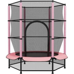 Trampoline for Children, Ø 140cm Mini Toddler Trampoline with Safety Net,Built-in Zipper, Round Trampoline Indoor and Outdoor