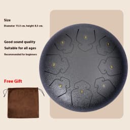 Rain Drum 3/4/6 Inch 6/8/9 Notes Waterproof Mini Chakra Drum Meditation Rain Chime Ideal for Yoga Meditation Prenatal Education