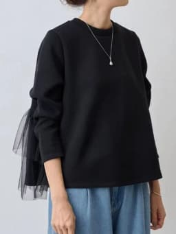 Korean Style Long Sleeve round Neck Sweater Doll Shirt Short Women's Clothing Mesh Splice Anti-Aging Cute Style Female Top