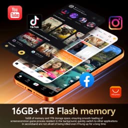 SURGAZE High-Performance I17 Pro Max Smartphone 16GB+1TB 5000mAh Android15 4G 5G Dual SIM Global Version Mobile Phone Arrival