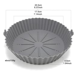 Air Fryer Baking Tray Reusable Silicone Baking Basket Grill Pan Food-Grade Safe Non-Stick Fryers Ovens Microwave Oven