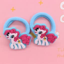 2Pcs/Set Sweet Cake Ice Cream Shape Hair Accessories Colorful Nylon Headband Kids Ponytail Holder Scrunchie Ornaments Gift