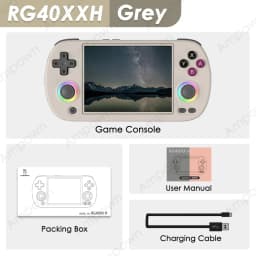 ANBERNIC RG40XX H Horizontal Handheld Game Console Retro Game Player 4" IPS H700 Linux 64-bit 64GB TF RGB Joystick WiFi Bluetooth HDMI TV Output Streaming MP4 Video Player Ebook Portable Arcade Emulator Pocket Console Kids Gift Home Travel Toy For Adults