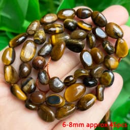 Various Styles Natural Yellow Tiger Eye Stone Beads Irregular Rondelle Column Spacer Bead for Jewelry DIY Making Bracelet Crafts
